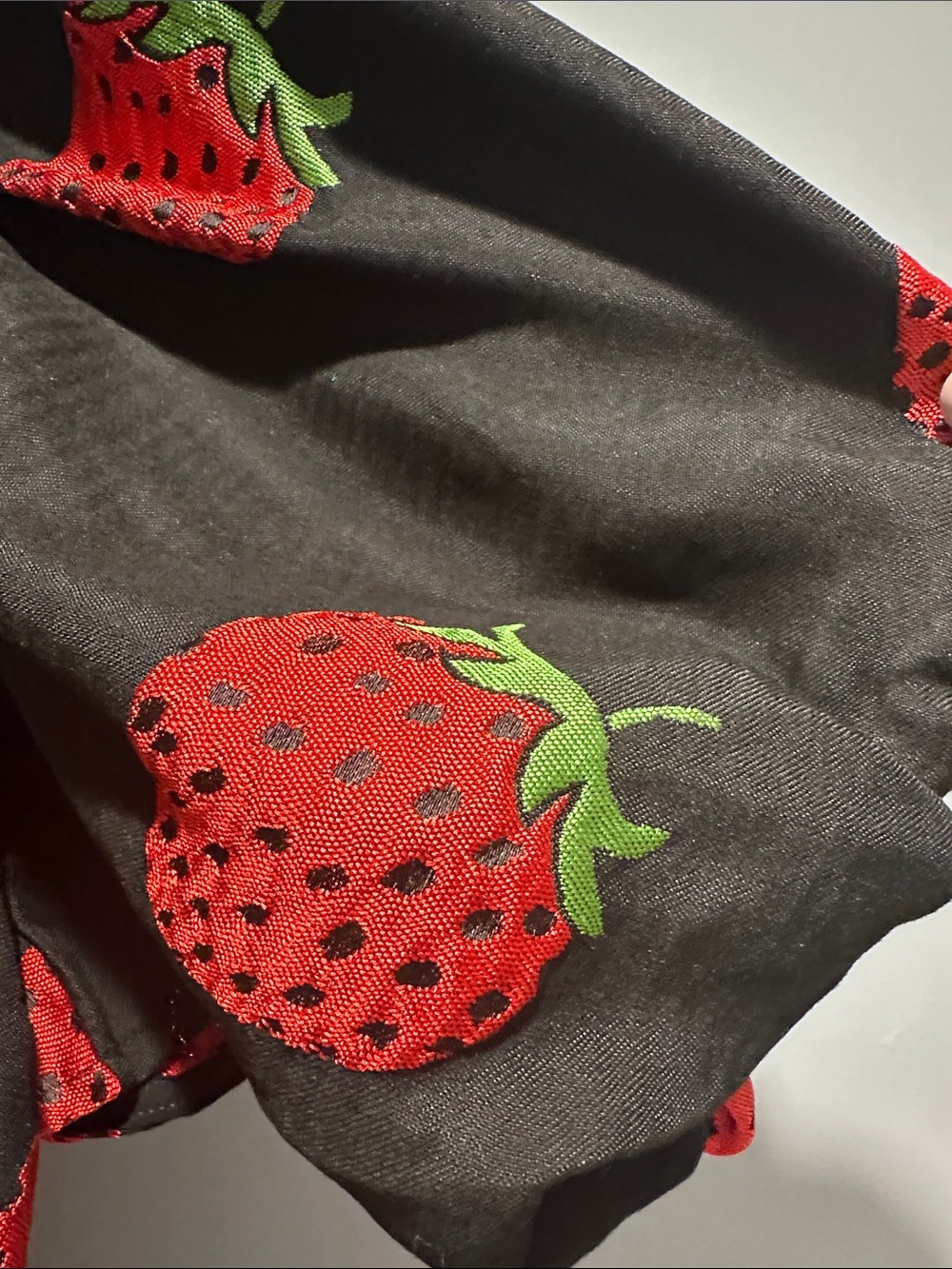 Maeve Black Blouse with Red Strawberry Print - Picture 5 of 9